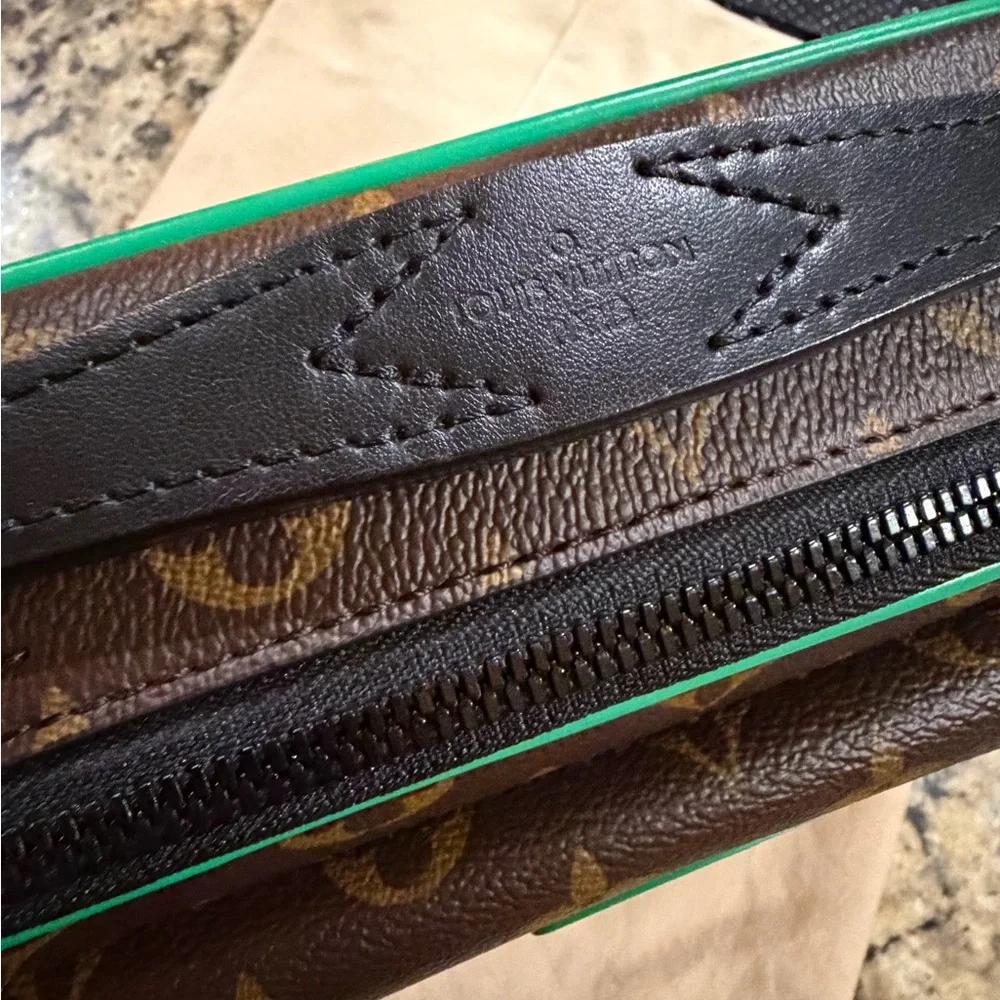 Louis Vuitton S Lock messenger Brown and Green Monogram Bag